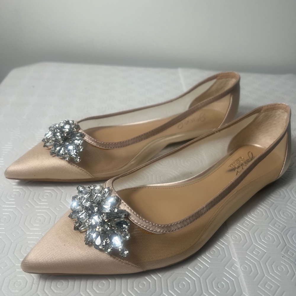 Jewel Badgley Mischka Jeri Pointed Toe Flats. NWOT size 6.